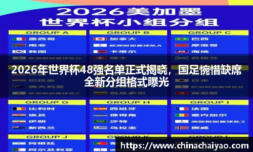 2026年世界杯48强名单正式揭晓，国足惋惜缺席全新分组格式曝光
